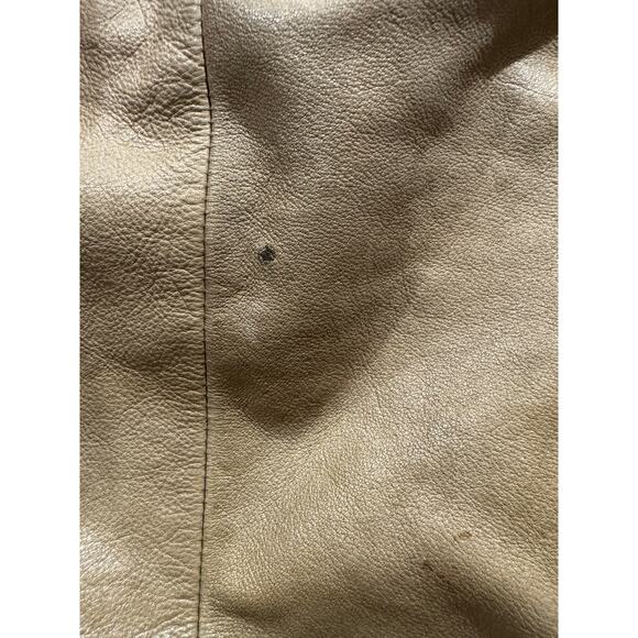 DAY & MOOD Khaki Green Leather 10 x 12 Slouchy Fringed Handbag - Picture 3 of 15